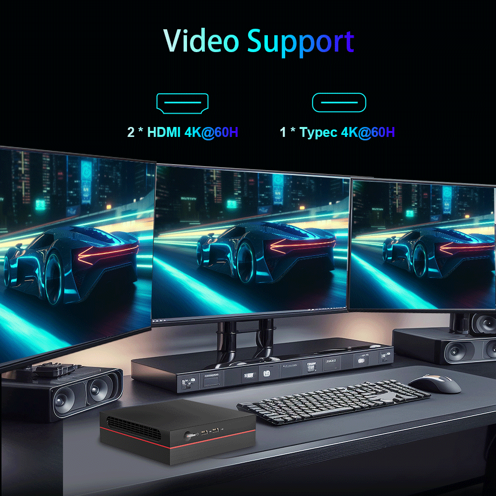 Intel Core I9 12900HK Mini PC DDR4 с дискретной графической картой Единая локальная сеть двойной HDMI