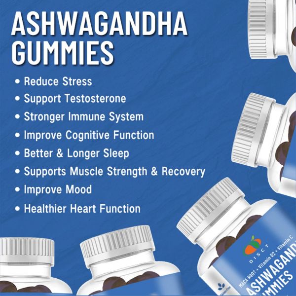 Vitamin D3 Health Supplement & Energy Ashwagandha Capsule For Mood Support Natural Energy OEM Available