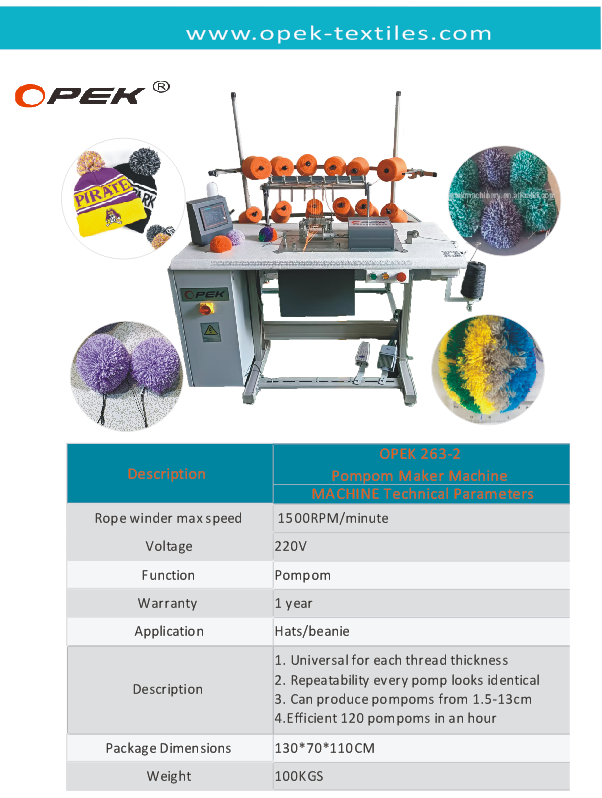 Commercial Fashionable  Beanie  Pompom Hat Machine