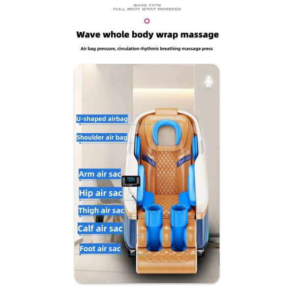 PU Leather and Sponge Fashion Luxury Smart Whole Body Massage Chair Automatic Air Bag Massager for Beauty Salon Body Spa