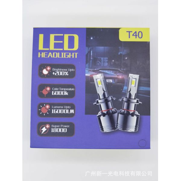 Zinc Alloy Auto LED Headlight High Low Beam 4500LM Bright Wide Voltage Bulbs for Cars