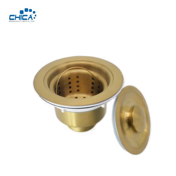 Kitchen Sink Drain Strainer Assembly with Basket Strainer,Sink Stopper, Stainless Steel Kitchen Sink Strainer Stopper