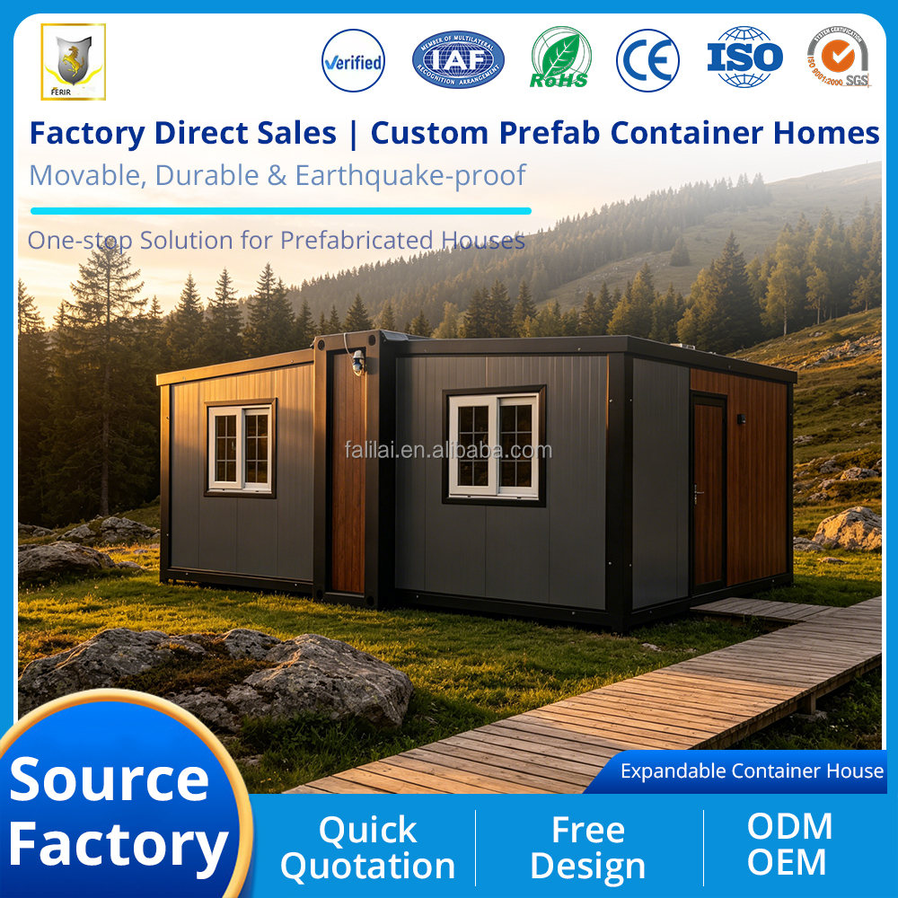 Insulated Modular 20Ft 40Ft Expandable Container House 2 3 4 Bedroom Luxury Portable Outdoor Mall Kitchen Home Sale
