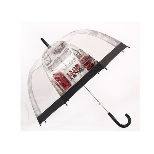 Популярное изображение бороды печатая прозрачные нервюры вала металла зонтика дождя