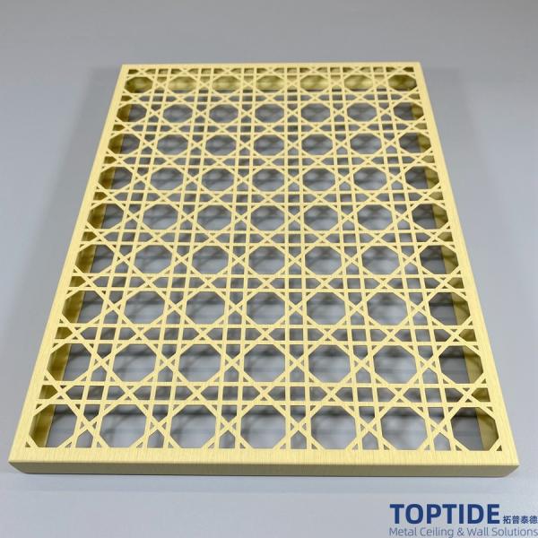 PVDF Interior / Exterior Aluminium Decorative Panel Laser Cutting Metal Wall Ceiling Covering Tiles