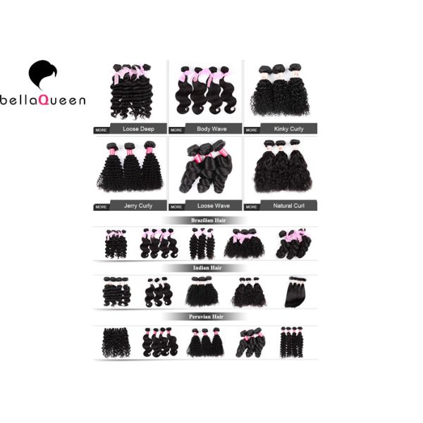 No Shedding Grade 7A Natural Black Hair Extensions No Smell With Long Lifespan