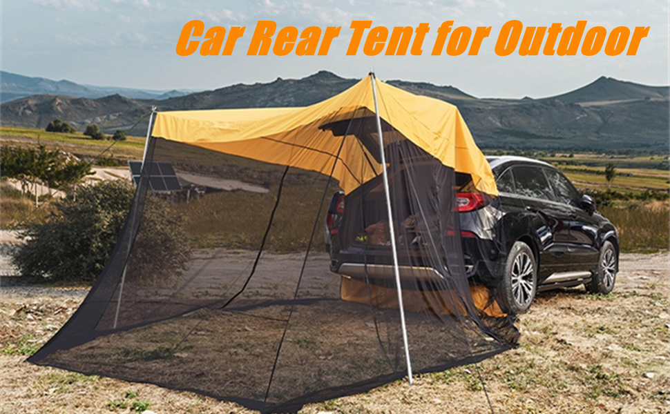 SUV Car Tent, Tailgate Shade Awning Tent for Camping, Vehicle SUV Tent Car Camping Tents for Outdoor Travel