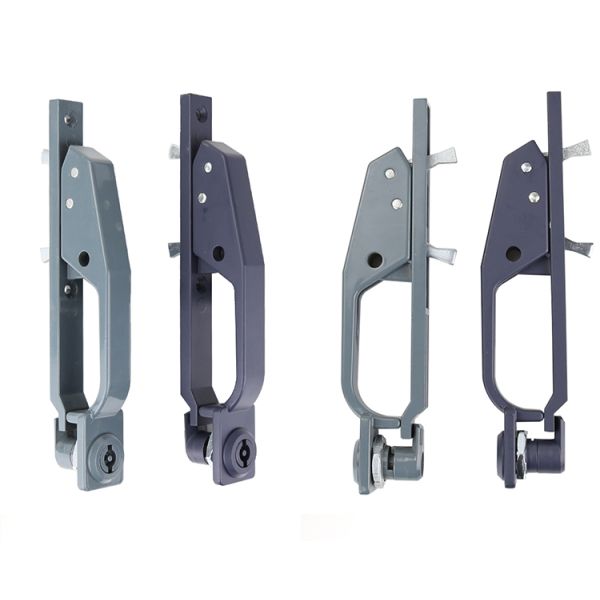 Low Voltage Switchgear Door Pull Handles Modern Design Black Powder Coated Surface