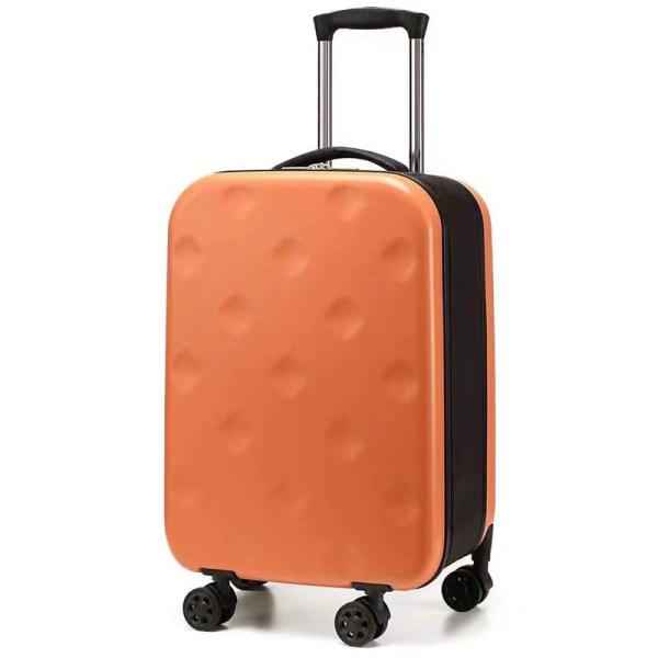 ABS PC Material Folding PC Luggage Collapsible Suitcase Round Pit Design Carry on Boarding