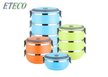 Multi Layer Vacuum Bento Box , Stainless Steel Stainless Steel Mess Tin With Lid