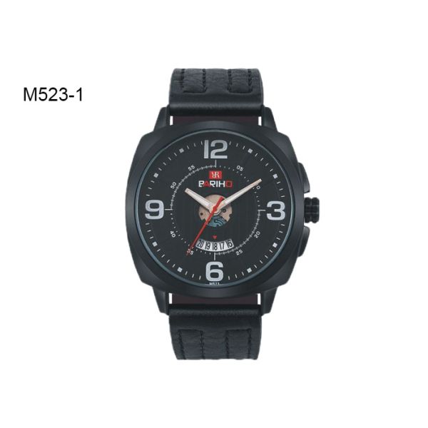 BARIHO Water Proof Men's Quartz Watch Cheap High Quality Fashion Leather Band  M523