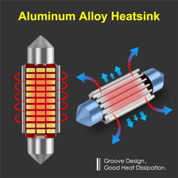 DC 12V 3.5W 6000K C5W Automotive Interior Light Bulbs