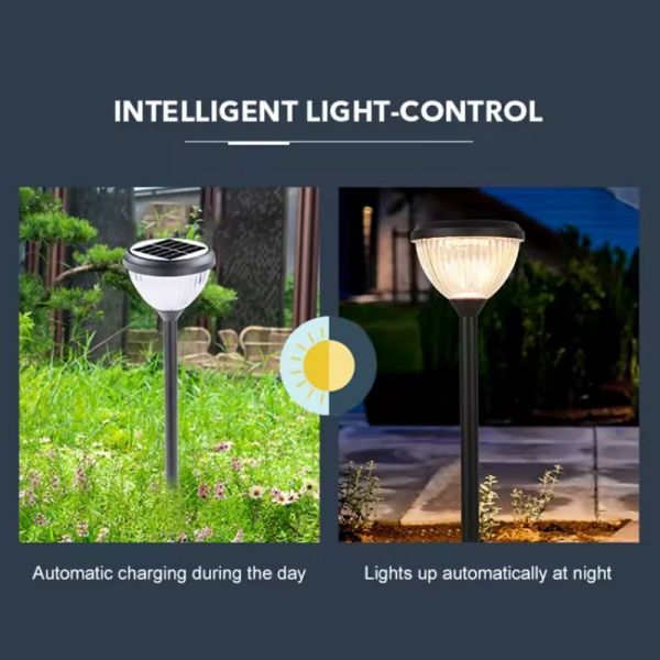 Durable Stainless Steel Solar LED Lawn Lights Waterproof Garden Pathway Fixtures