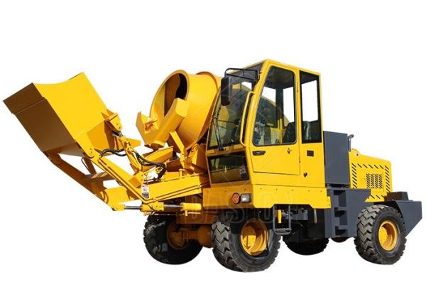 Front Discharge Mobile Self Loading Concrete Mixer Hydraulic System Heavy Duty
