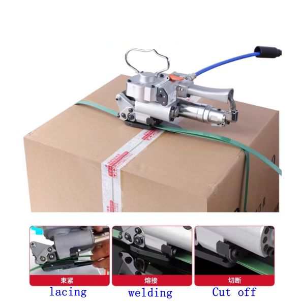 HIPAC A19 Pneumatic Handheld Strapping Machine with 2800N Max Tension and Semi-Automatic Operation