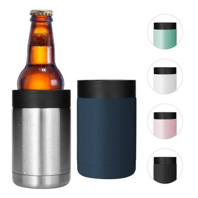 380ML personnalisé à double paroi bouteille à vide en acier inoxydable conserver à froid isolée refroidisseur de bière porte-monnaie Adapte toutes les canettes minces 16OZ facile à utiliser