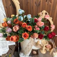 Simulated Flower Roses, 6 Head Dora Rose Waterfall, Fake Flower Decoration, Wedding Bouquet Wholesale Scene Decoration