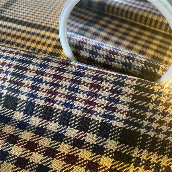 Colorido de peso pesado Twill tejido Poly / Rayon 65/35 Hijo teñido TR Checks Tejido