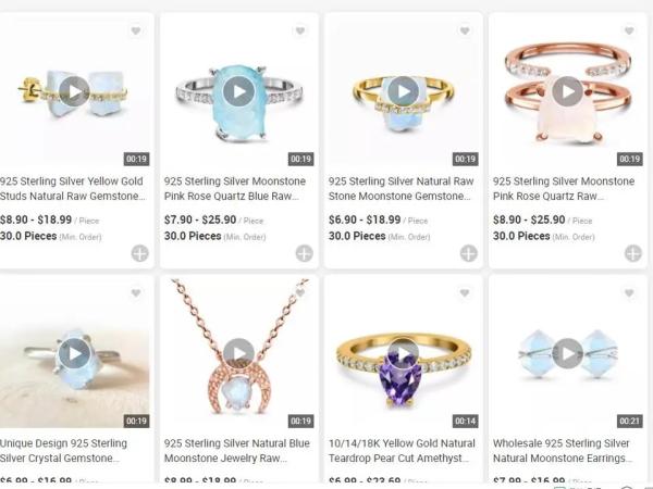 Trendy Jewelry Raw Moonstone Ring Sterling Silver 925 Irregular Three Prongs Women Jewelry
