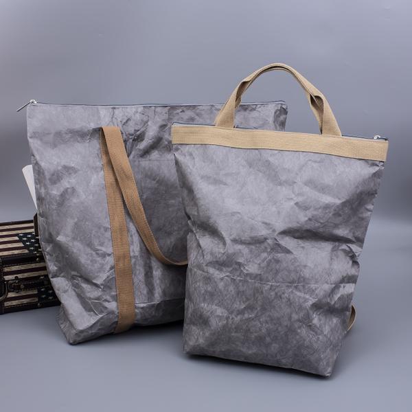Durable Kraft Paper Tyvek Tote Handbag Eco Friendly Custom Printed Fashion Personalized Waterproof Messenger Bag High Quality Tyvek Tote Bag