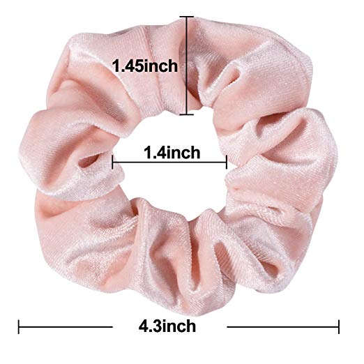 Warrens 11*5CM Large Velvet Hair Scrunchies Packed In Opp Bag
