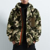 Custom Men  Fuzzy Shearling Berber Fleece Camo Sherpa Hoodie