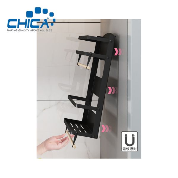 Magnetic Refrigerator Shelf 4 Tiers Kitchen Fridge Storage Rack Fridge Rack  Accessories of Kitchen Sink