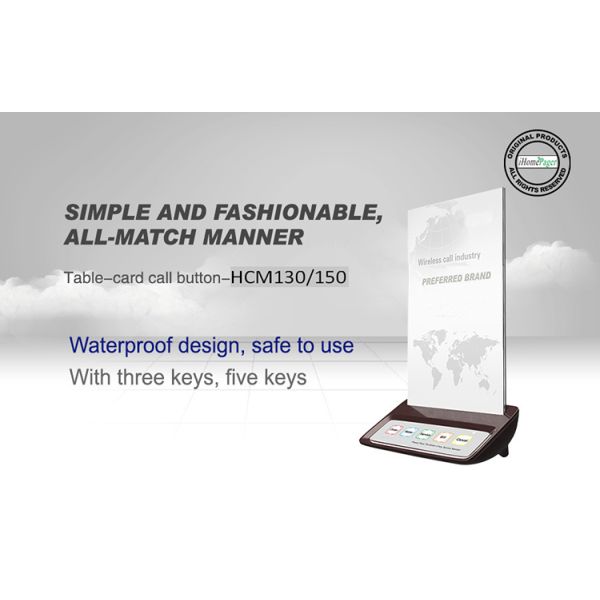Высококачественная беспроводная система вызова официантов кнопка вызова владельца меню ресторана