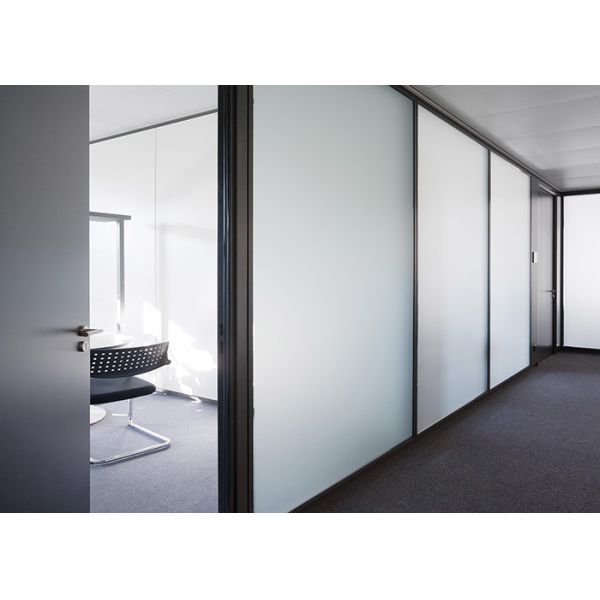 Hidden Frame 108mm Double Glass White Frame Clear Glass Frosted Glass Partition Wall Profile