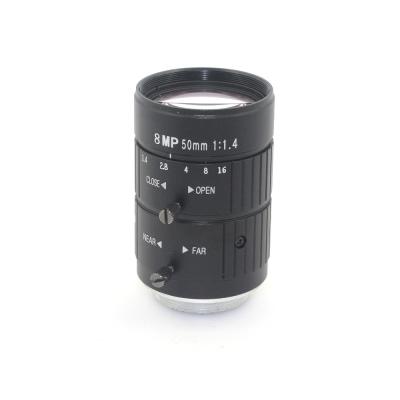 8MP 4K 50mm F1.4 Manual ITS Road Traffic Surveillance CCTV Lens C Mount for 5MP 6MP 8 Megapixel HD Box Body Camera
