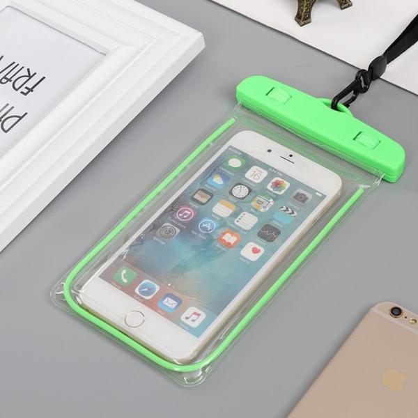 Fluorescent Waterproof Cell Phone Pouch , Sensitive Touch Mobile Phone Waterproof Bag