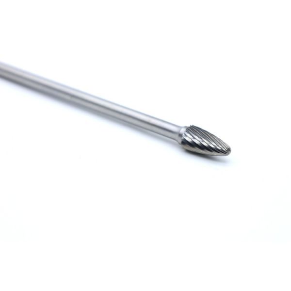 Single Cut Tungsten Carbide Burr with 170mm Overall Length for Deep Cavity Work