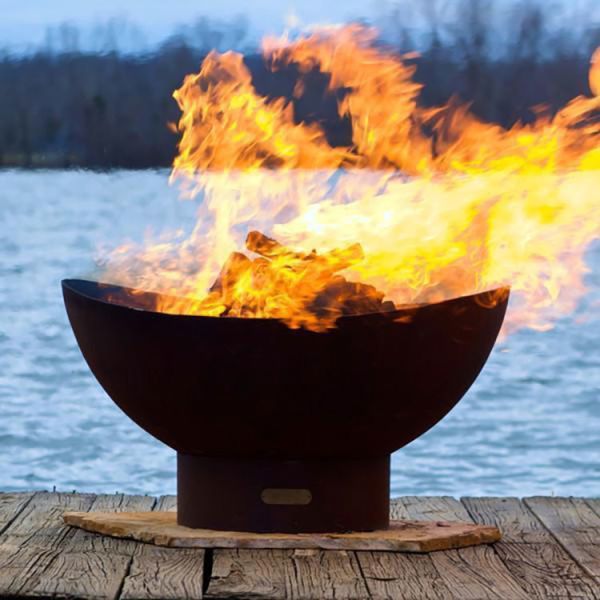 Wood Burning Corten Steel Fire Pit For Patio Decor