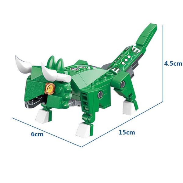 Unisexo 6 em 1 Dinossauro poderoso brinquedo transformador Mecha Tyrannosaurus Ótimo presente para 7-12
