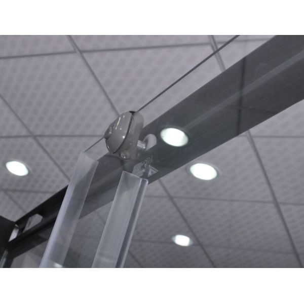 Carlingues en verre de douche de salle de bains populaire 800 x 800 avec le plateau noir carré d'ABS