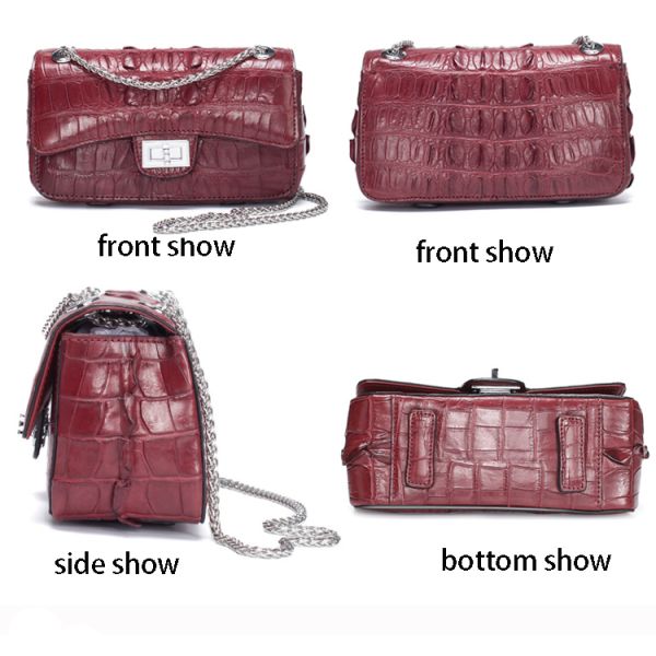 Summer new style crocodile tail bone leather bag shoulder bag for women