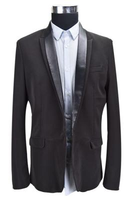 Fashion Mens Tuxedo Suit Blazer Jacket Banquet Black All Polyester Material
