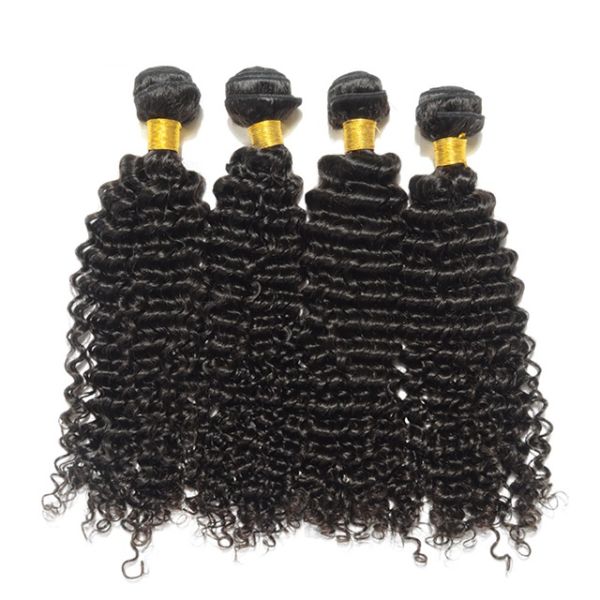 Soft Smooth Unprocessed Long Natural Curly Hair , Brazilian Human Virgin Hair Weft