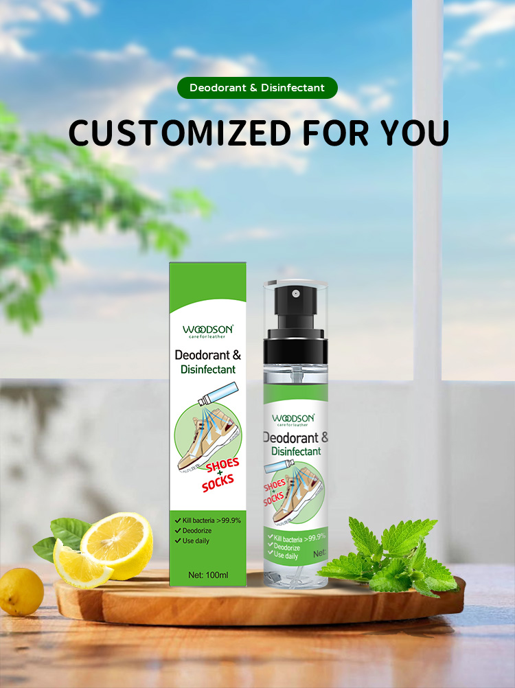 Custom Liquid Shoe Fabric Deodorant Spray Private Label 100 мл
