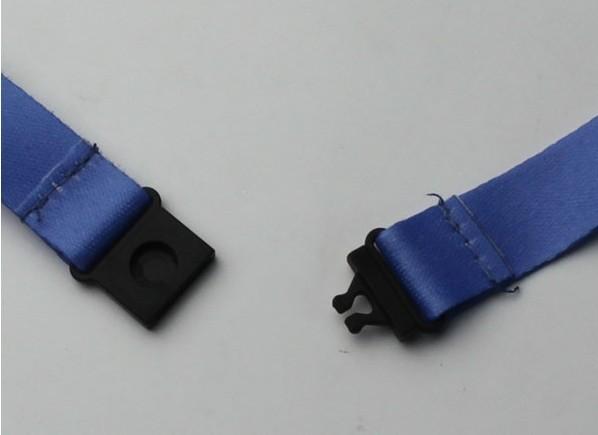 Blue color Printing Polyester trade show lanyards for business card holder