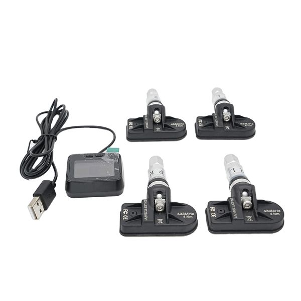 Solar Powered Car Tire Pressure Monitoring System 433Mhz Frequncy Real Time Alerts