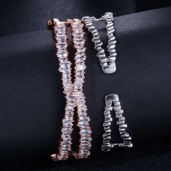 Various Shaped Bracelet Geometric Bezel Cubic Zirconia AAAA CZ Tennis Bracelet Classic Fashion Women Bangle Jewelry