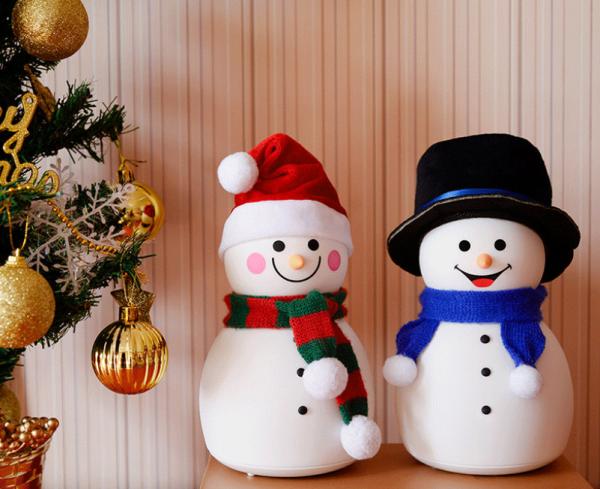 a lâmpada Tabletop da luz da noite 1200mA, boneco de neve do silicone conduziu a luz da noite