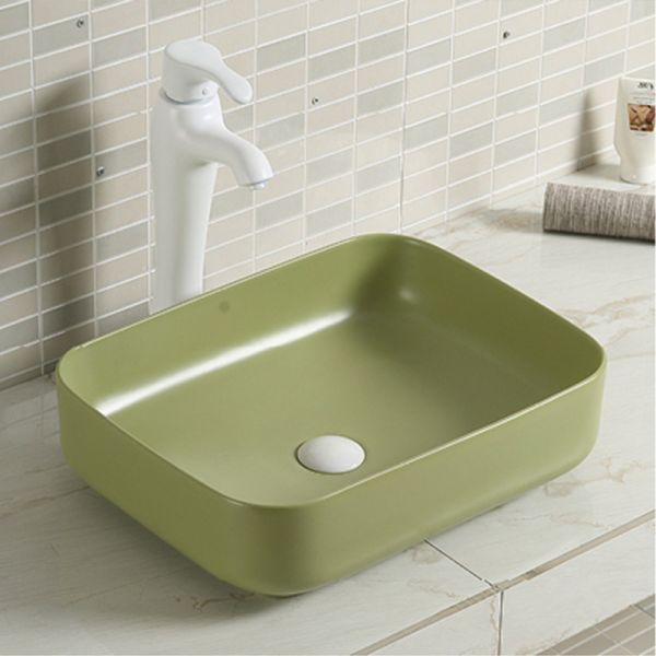 Таз 610X400X145mm Countertop раковины Bathroom сосуда черноты поливы прямоугольный