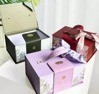 Boîte cadeau rigide en carton recyclé écologique personnalisée, design pliable coloré, fermeture magnétique pour l'emballage de chaussures et de vêtements
