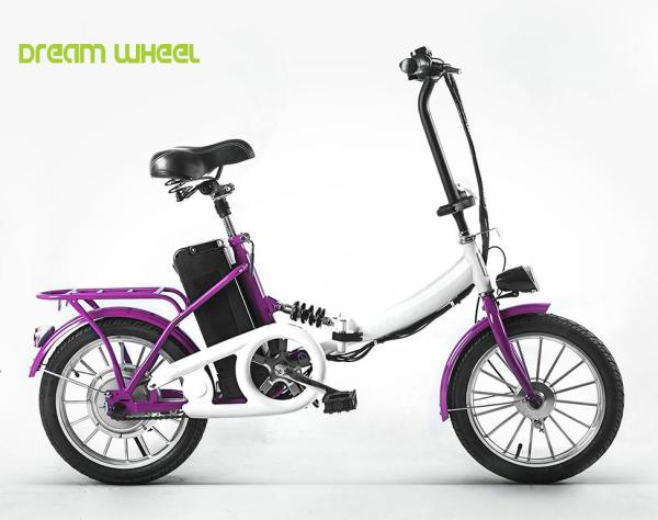 16 Inch Motorized Folding Bicycle 25km/H 36V 8.0Ah Lithium Battery