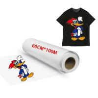 30cm*100m 75U Film pour animaux de compagnie en rouleau à double face Peel froid Peel chaud Peel chaud Film transparent 30cm pour T-shirt DTF
