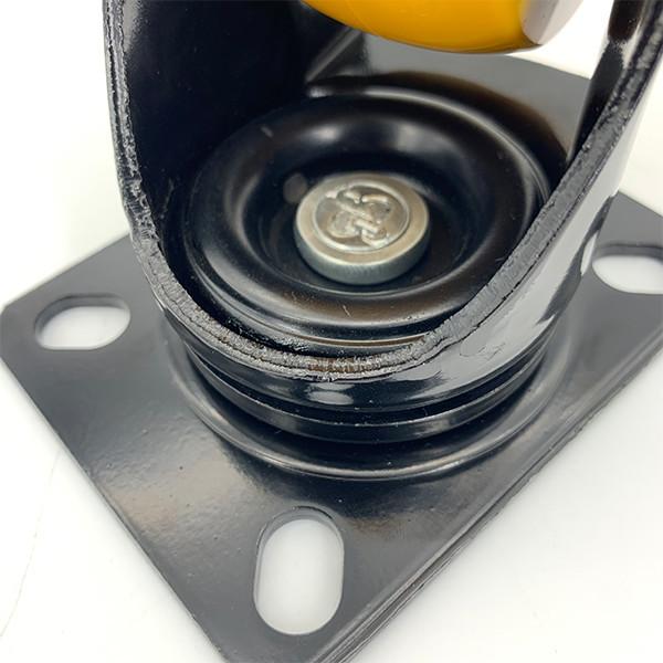3 Inch Industrial Caster Wheels TPE Elastic Rubber Wheel with Top Plate
