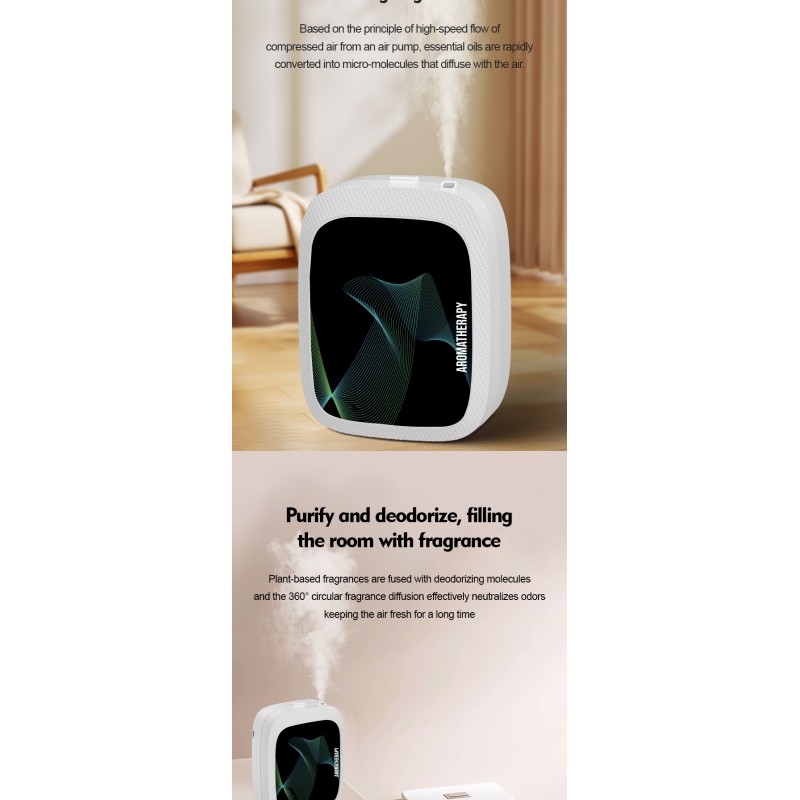 Wall Mounted Ultrasonic Aromatherapy Diffuser Eco Friendly Essential Oil Diffuser