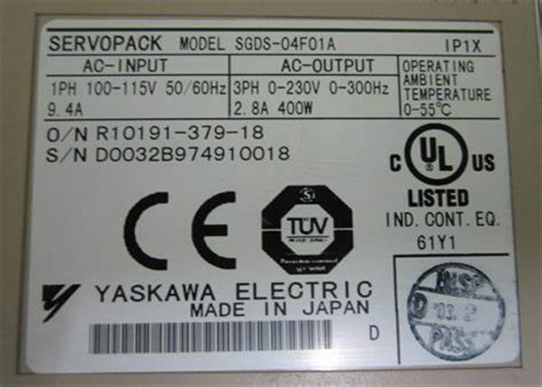 Japan Brand Yaskawa SGDS-04F01A New Servo Drives In Original Box